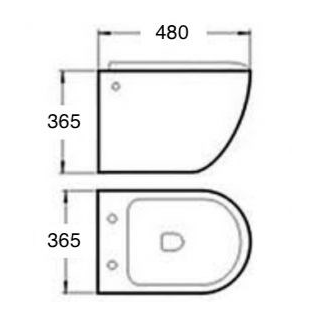 Унитаз Mira MR-B4836 подвесной