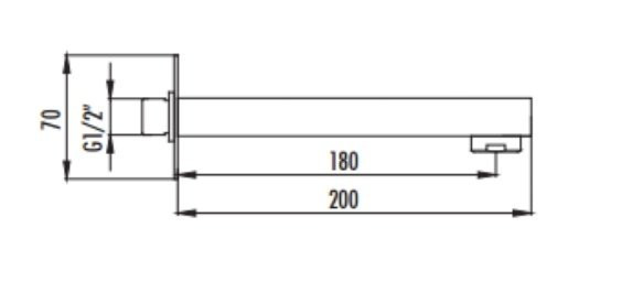 CREAVIT Излив для смесителя скрытого монтажа