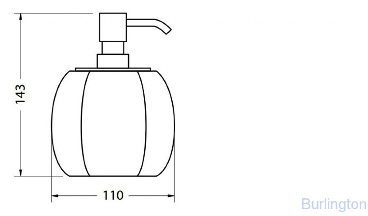 Дозатор для жидкого мыла, настольный [A19C CHR]