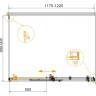 Душевой уголок STYLUS-SOFT-AH-1 Cezares STYLUS-SOFT-AH-1-110/100-C-Cr
