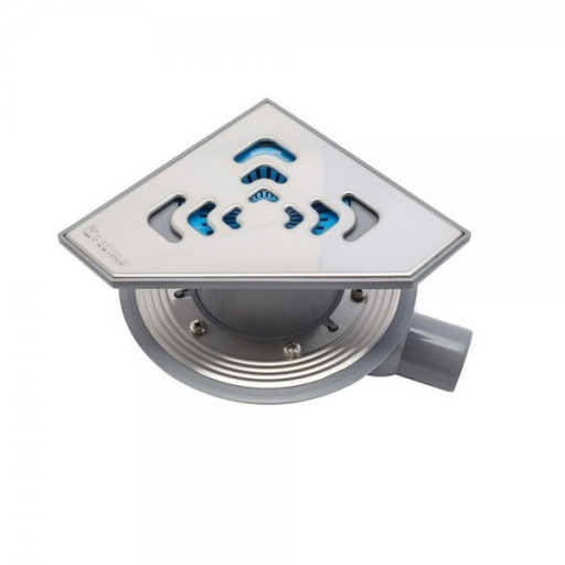 Угловой трап 194х194 мм Confluo Standard Angle, металл с перфорацией Square (квадрат) PESTAN 13000014