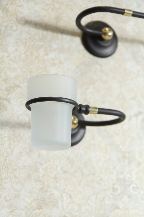 Стакан подвесной, матовое стекло ART&MAX AM-2140-Nero/Do-Ant