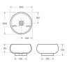 Раковина накладная керамическая круглая BelBagno BB1114