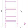 Полотенцесушитель электрический Сунержа Богема 2.0 прямая 800х300 МЭМ левый Матовый чёрный