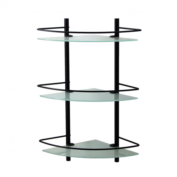 WasserKRAFT K-3133BLACK Полка стеклянная тройная