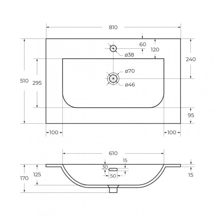 Шкаф подвесной с двумя распашными дверцами с доводчиками, с двумя полками Cezares MOLVENO-1600-2A-SC-LB