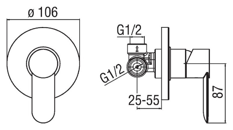 Смеситель для душа Nobili Sand SA99108CR