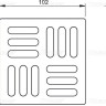 Pешетка 102×102 мм нержавеющая сталь Alcadrain MPV004