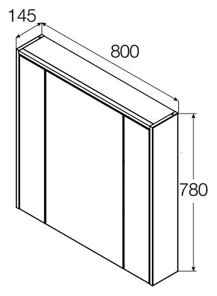 Зеркальный шкаф Roca Ronda 80 с подсветкой