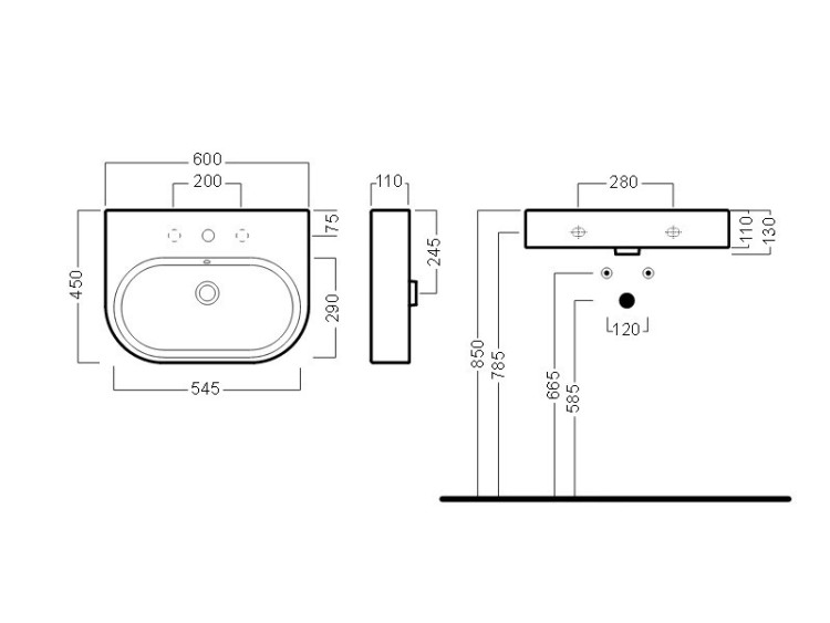Раковина Hatria Area 60 YOUH