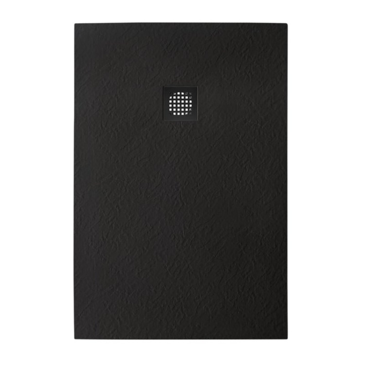 Поддон из искусственного мрамора,черный BelBagno TRAY-MR-UNO-AH-120/80-35-NERO-CR