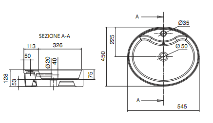 Раковина Scarabeo Thin-Line 8030R