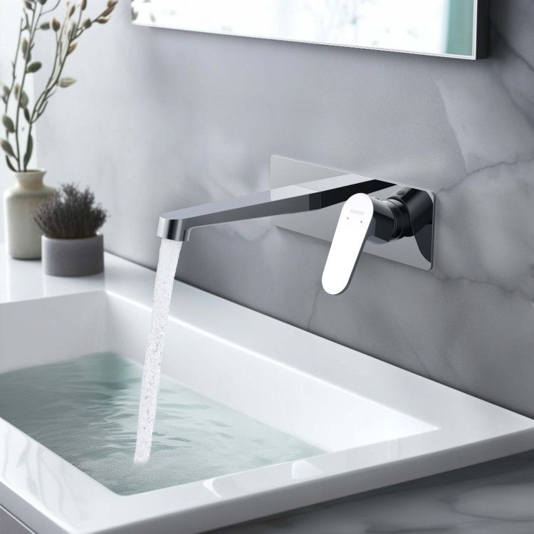 Смеситель для раковины настенный (внешняя и скрытая часть) Aquatek AQ1213CR ОБЕРОН