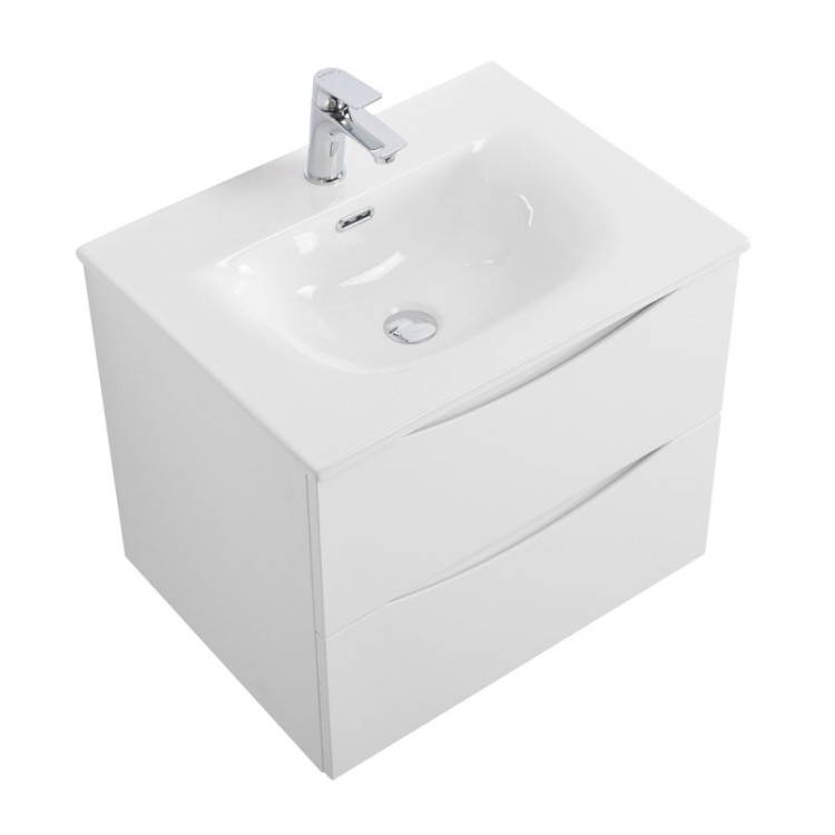 База под раковину подвесная с двумя выкатными ящиками BelBagno MARINO-CER-N-600-2C-SO-BL-P