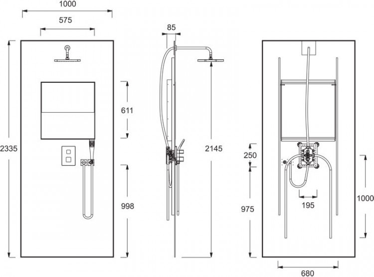 Душевая панель Jacob Delafon Ecrin E803001-D35
