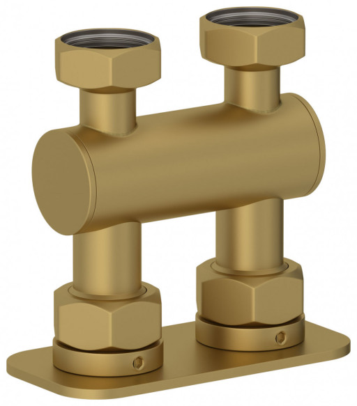 Модуль 2х3/4&quot; Сунержа прямой EU50 Матовое золото