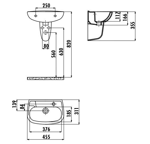 CREAVIT Раковина TP030 овальная (30*45см)
