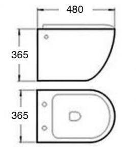 Унитаз Mira MR-B4836B подвесной