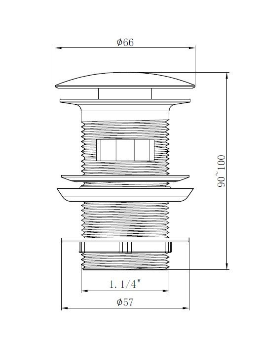 Донный клапан с системой Клик-клак, с переливом Cezares CZR-SAT-GM