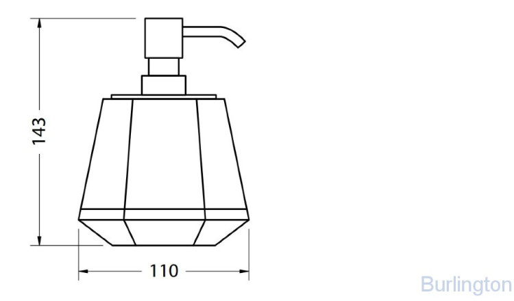 Дозатор для жидкого мыла, настольный [A20C CHR]