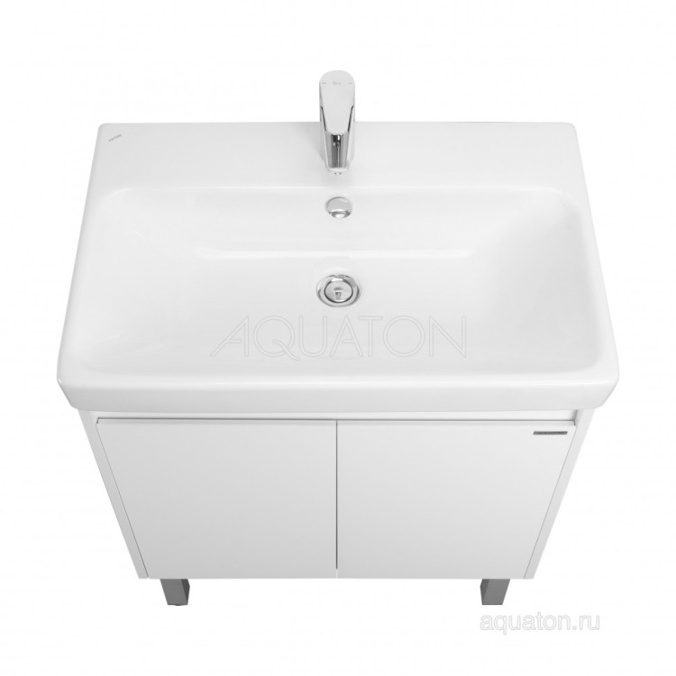 Тумба под раковину AQUATON Сканди Doors 70 белый глянец, белый матовый, 1A278901SD010