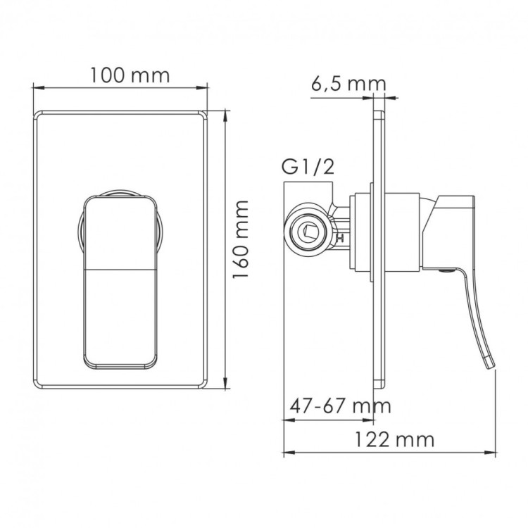 WasserKRAFT Aller 10651 Смеситель для душа