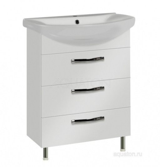 Тумба под раковину Aquaton Ария 50 Н белый 1A140201AA010
