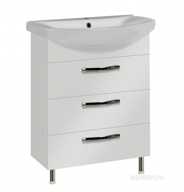Тумба под раковину Aquaton Ария 50 Н белый 1A140201AA010