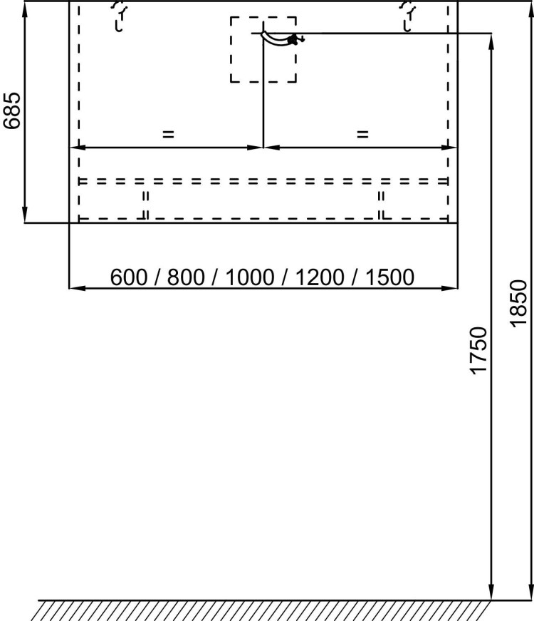 Зеркало 60 см, светодиодная подсветка справа Jacob Delafon TERRACE EB1180D-NF