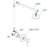 WasserKRAFT A12497 Встраиваемый комплект для душа с верхней душевой насадкой
