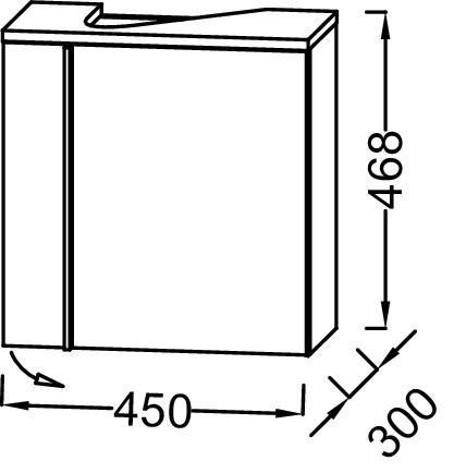 Тумба для рукомойника 45 см, шарниры справа, фактурный дуб Jacob Delafon NOUVELLE VAGUE EB3045D-E73