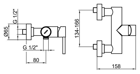 Смеситель для душа Webert Elio EL870102