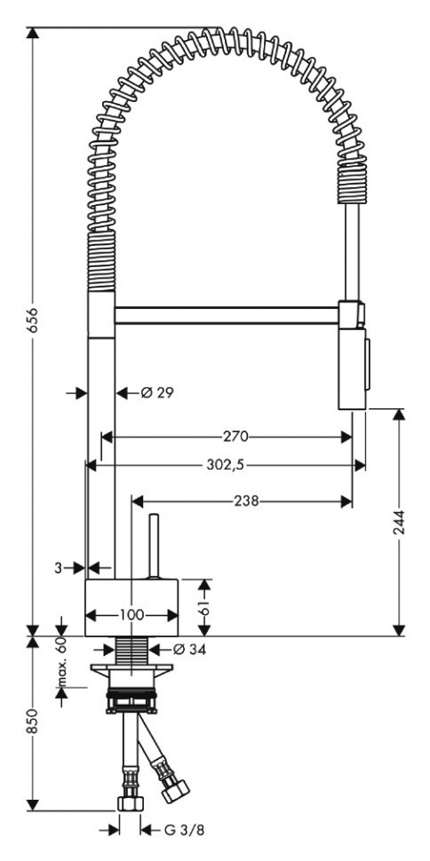 Смеситель для кухни Axor Starck X 10820000