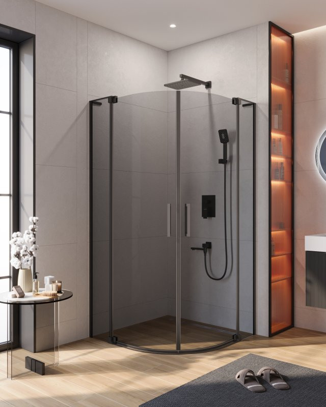 Душевой уголок SLIDER R-2 Cezares SLIDER-R-2-90/100-GRIGIO-Cr