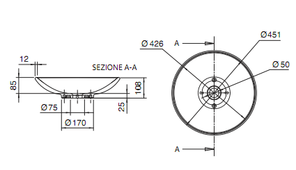 Раковина Scarabeo Thin-Line 8044