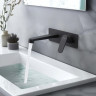 Смеситель для раковины настенный (внешняя и скрытая часть) Aquatek, матовый черный AQ1213MB ОБЕРОН