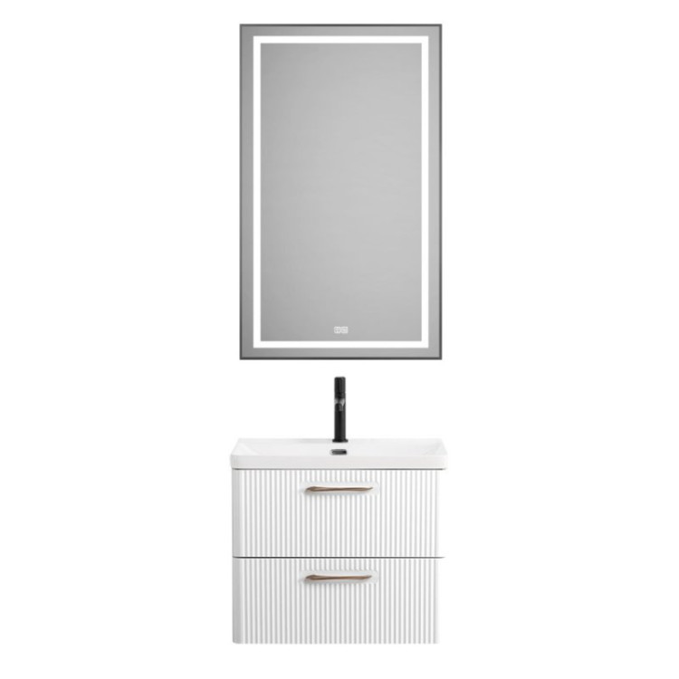 База под раковину подвесная с двумя выкатными ящиками 606x423x500 BelBagno DUE-600-2C-SO-BM-P