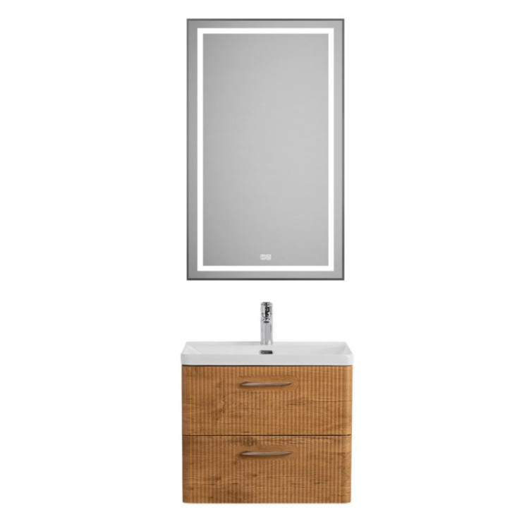 База под раковину подвесная с двумя выкатными ящиками 606x423x500 BelBagno DUE-600-2C-SO-BM-P