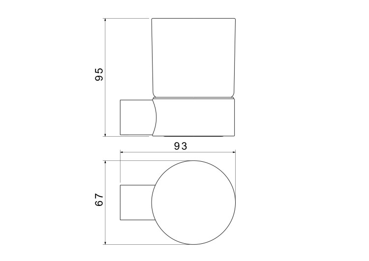 Стакан с держателем Aquatek AQ4404CR Лира