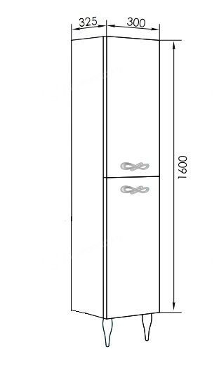 Шкаф пенал 1MarKa Belle 30