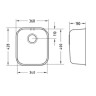 Мойка VARIANT 40 SAT-90 340X400X185 слив вдоль короткой стороны в комп. с сифоном 1130550,