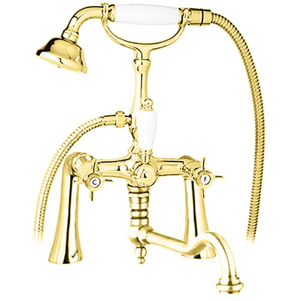 Смеситель на борт ванны с поворотным изливом и ручным душем Cezares LORD-PBV2-02-Bi