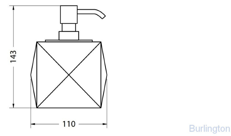 Дозатор для жидкого мыла, настольный [A21C CHR]