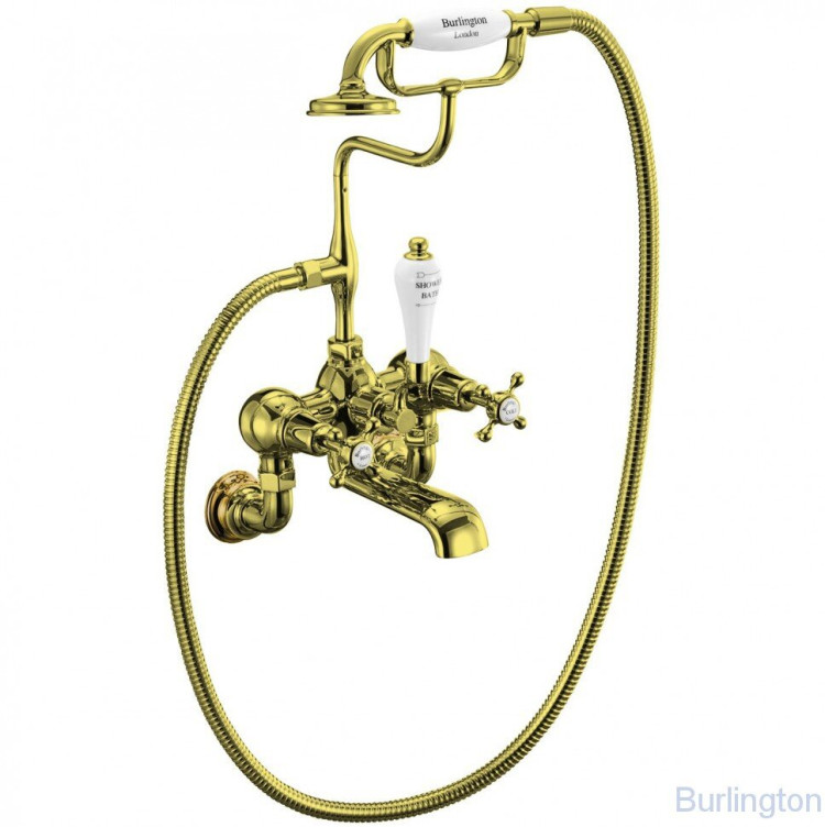 Настенный смеситель с ручным душем [CLR17 GOL]