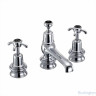 Смеситель для раковины на 3 отверстия Regent, с донным клапаном [ANR12 BLA]