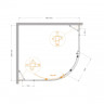 Душевой уголок MOLVENO-RH-11 Cezares MOLVENO-RH-11-120/110-C-BORO-IV