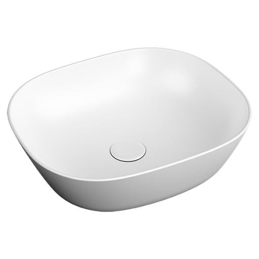 Раковина-чаша Plural  низкая, квадратная 45 cм, цвет Матовый Белый