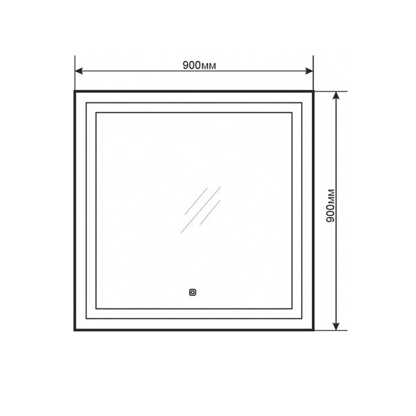 Зеркало Comforty Квадрат 90