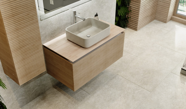 Тумба Karat 100, подвесная белая