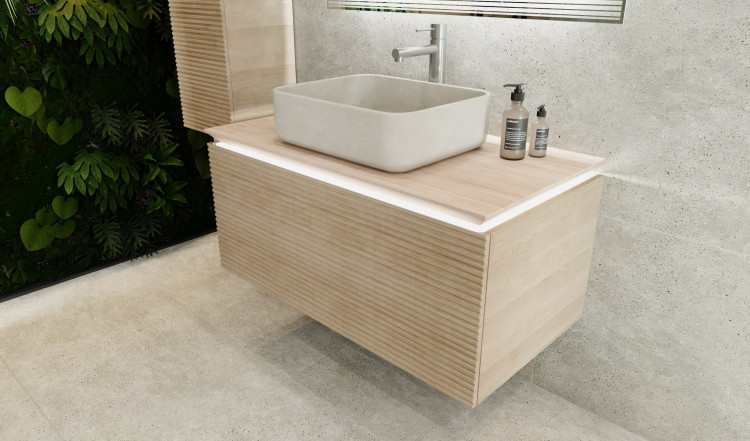 Тумба Karat 100, подвесная белая